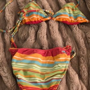 Multi-Color Striped Bikini